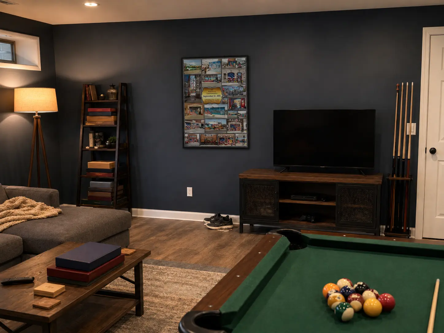 In the recreation room