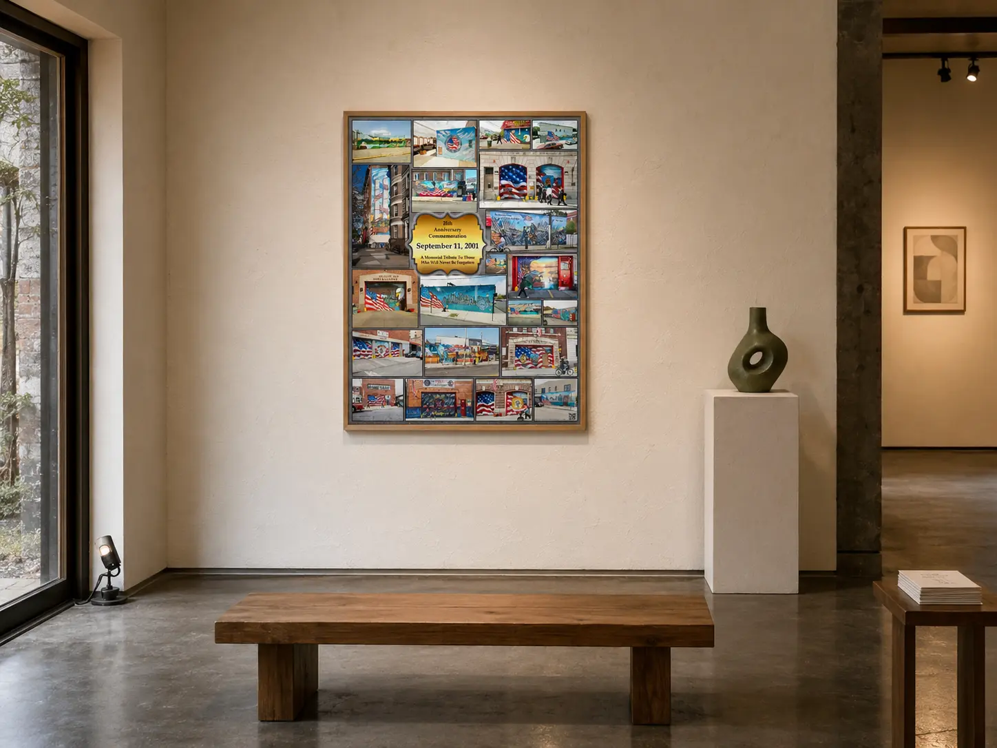 In an art gallery